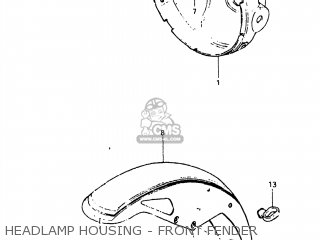 HEADLAMP HOUSING - FRONT FENDER - GS750E 1982 (Z) USA (E03)