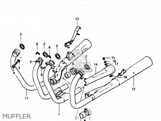 MUFFLER - GS750E 1982 (Z) USA (E03)
