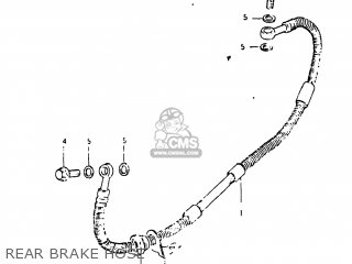 REAR BRAKE HOSE - GS750E 1982 (Z) USA (E03)