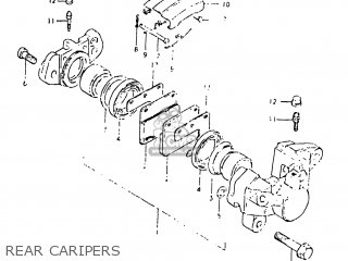 REAR CARIPERS - GS750E 1982 (Z) USA (E03)