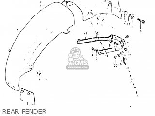 REAR FENDER - GS750E 1982 (Z) USA (E03)