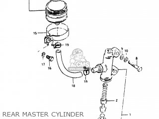 REAR MASTER CYLINDER - GS750E 1982 (Z) USA (E03)