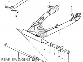 REAR SWINGING ARM - GS750E 1982 (Z) USA (E03)