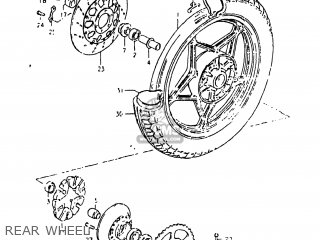 REAR WHEEL - GS750E 1982 (Z) USA (E03)