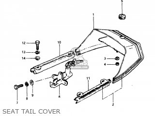 SEAT TAIL COVER - GS750E 1982 (Z) USA (E03)