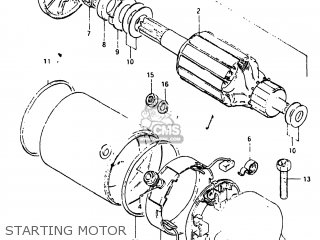 STARTING MOTOR - GS750E 1982 (Z) USA (E03)