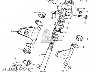 STEERING STEM - GS750E 1982 (Z) USA (E03)