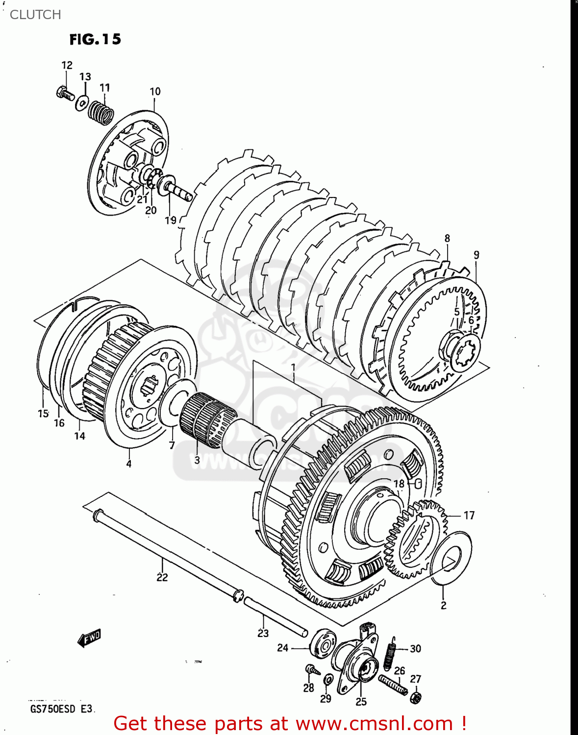 CLUTCH GS750E 1983 (D) USA (E03)