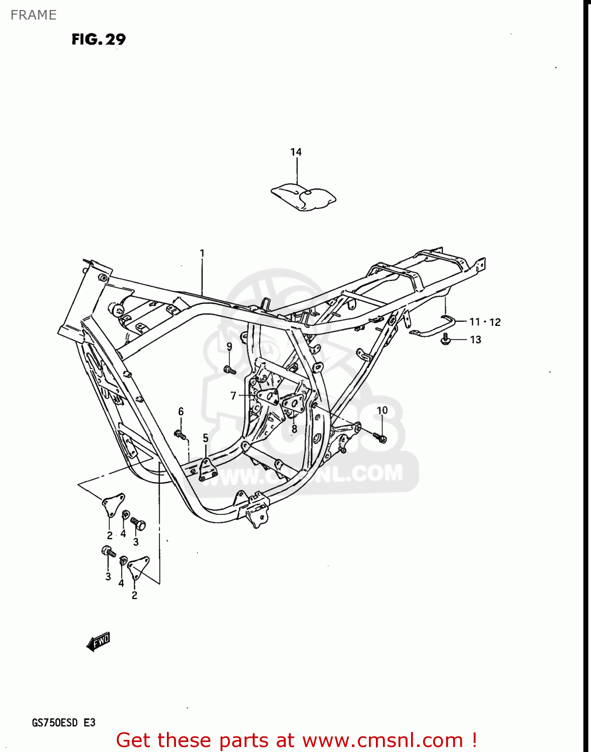 FRAME GS750E 1983 (D) USA (E03)