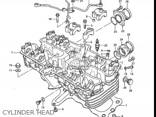 CYLINDER HEAD - GS750E 1983 (D) USA (E03)