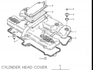 CYLINDER HEAD COVER - GS750E 1983 (D) USA (E03)