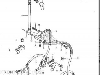 FRONT BRAKE HOSE - GS750E 1983 (D) USA (E03)