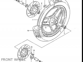 FRONT WHEEL - GS750E 1983 (D) USA (E03)