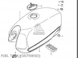 FUEL TANK (GS750ESD) - GS750E 1983 (D) USA (E03)