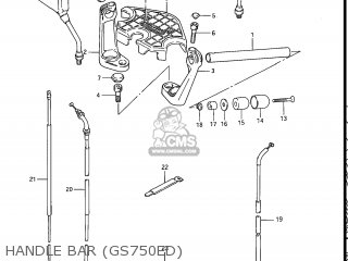 HANDLE BAR (GS750ED) - GS750E 1983 (D) USA (E03)