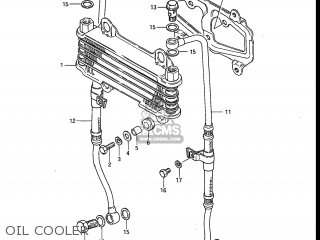 OIL COOLER - GS750E 1983 (D) USA (E03)