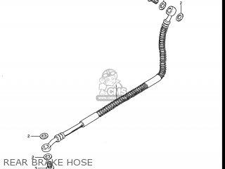 REAR BRAKE HOSE - GS750E 1983 (D) USA (E03)