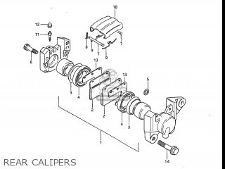 REAR CALIPERS - GS750E 1983 (D) USA (E03)
