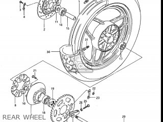 REAR WHEEL - GS750E 1983 (D) USA (E03)