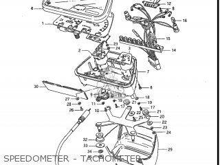 SPEEDOMETER - TACHOMETER - GS750E 1983 (D) USA (E03)