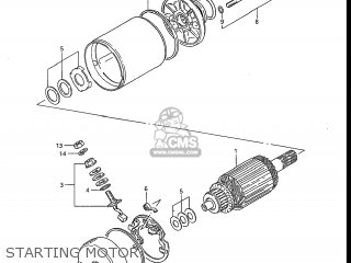 STARTING MOTOR - GS750E 1983 (D) USA (E03)