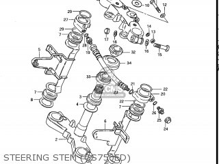 STEERING STEM (GS750ED) - GS750E 1983 (D) USA (E03)