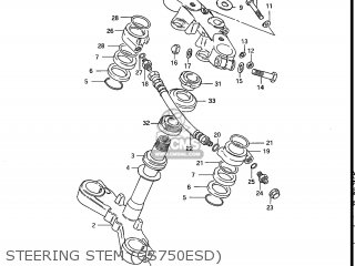 STEERING STEM (GS750ESD) - GS750E 1983 (D) USA (E03)