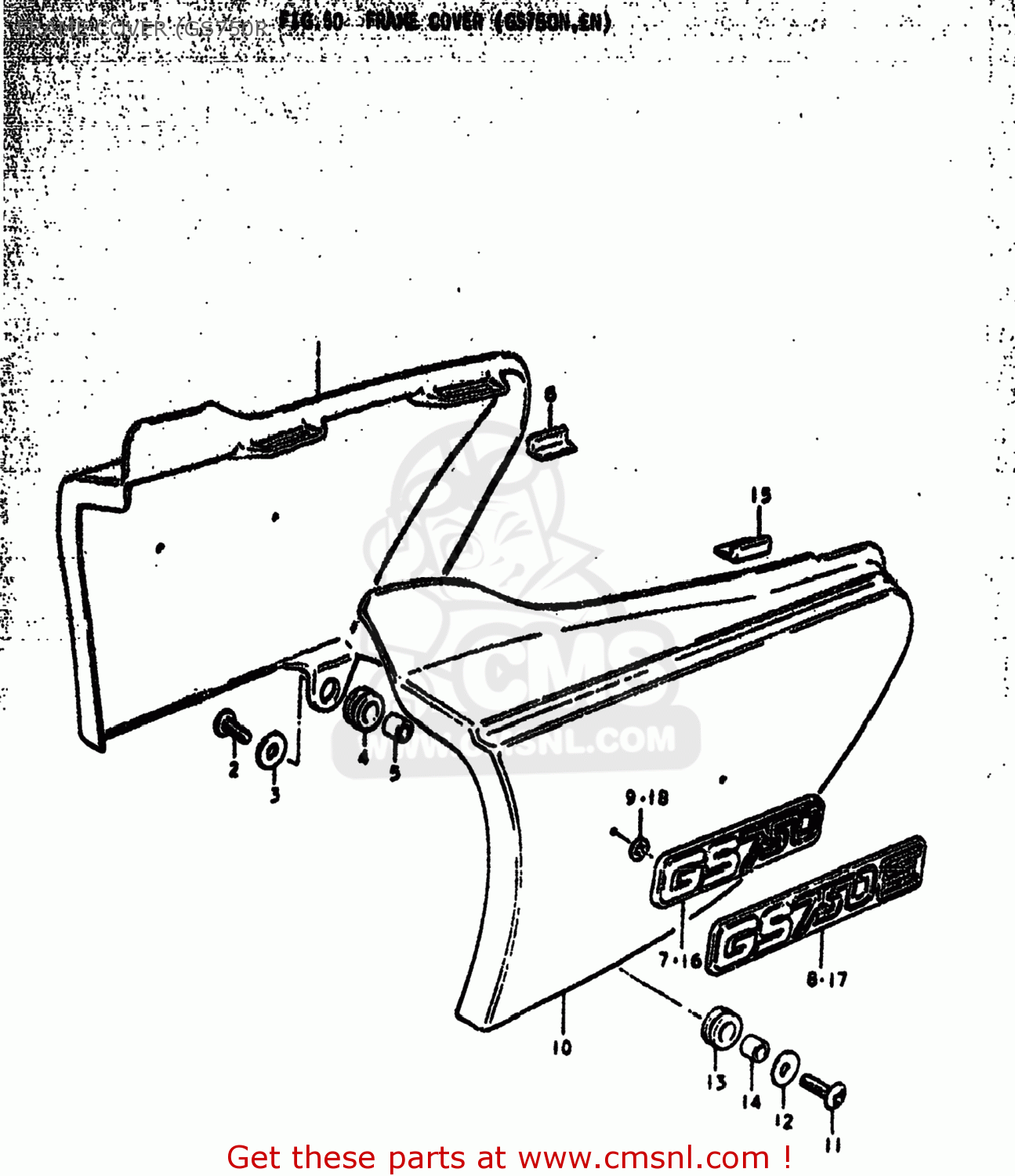 FRAME COVER (GS750R GS750EC 1977 (B) USA (E03)