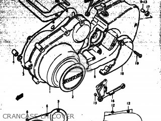 CRANCASE LH COVER - GS750EC 1977 (B) USA (E03)