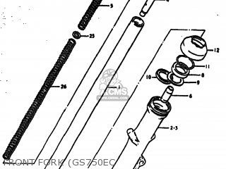 FRONT FORK (GS750EC - GS750EC 1977 (B) USA (E03)