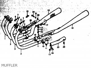 MUFFLER - GS750EC 1977 (B) USA (E03)