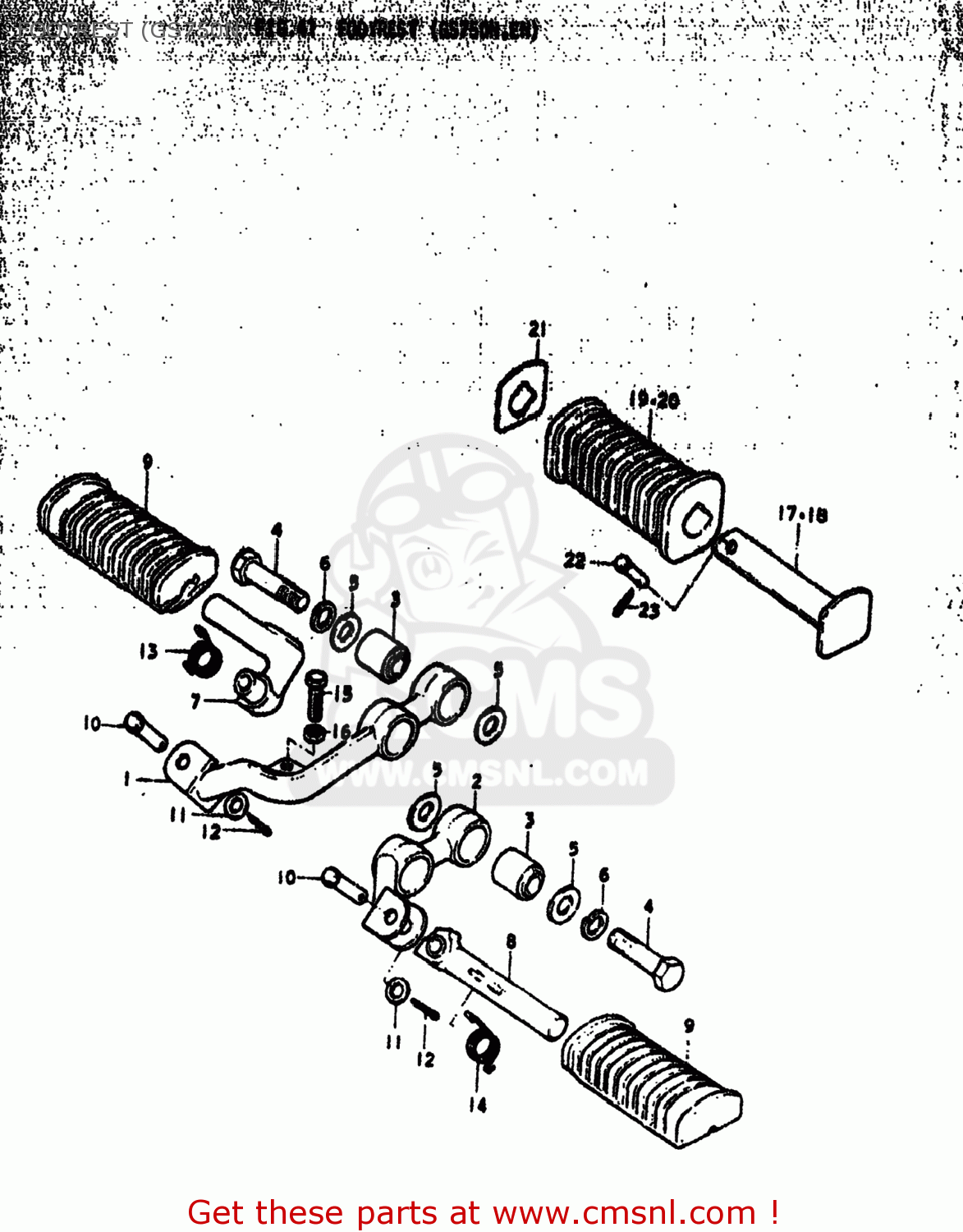 FOOTREST (GS750N GS750EC 1978 (C) USA (E03)