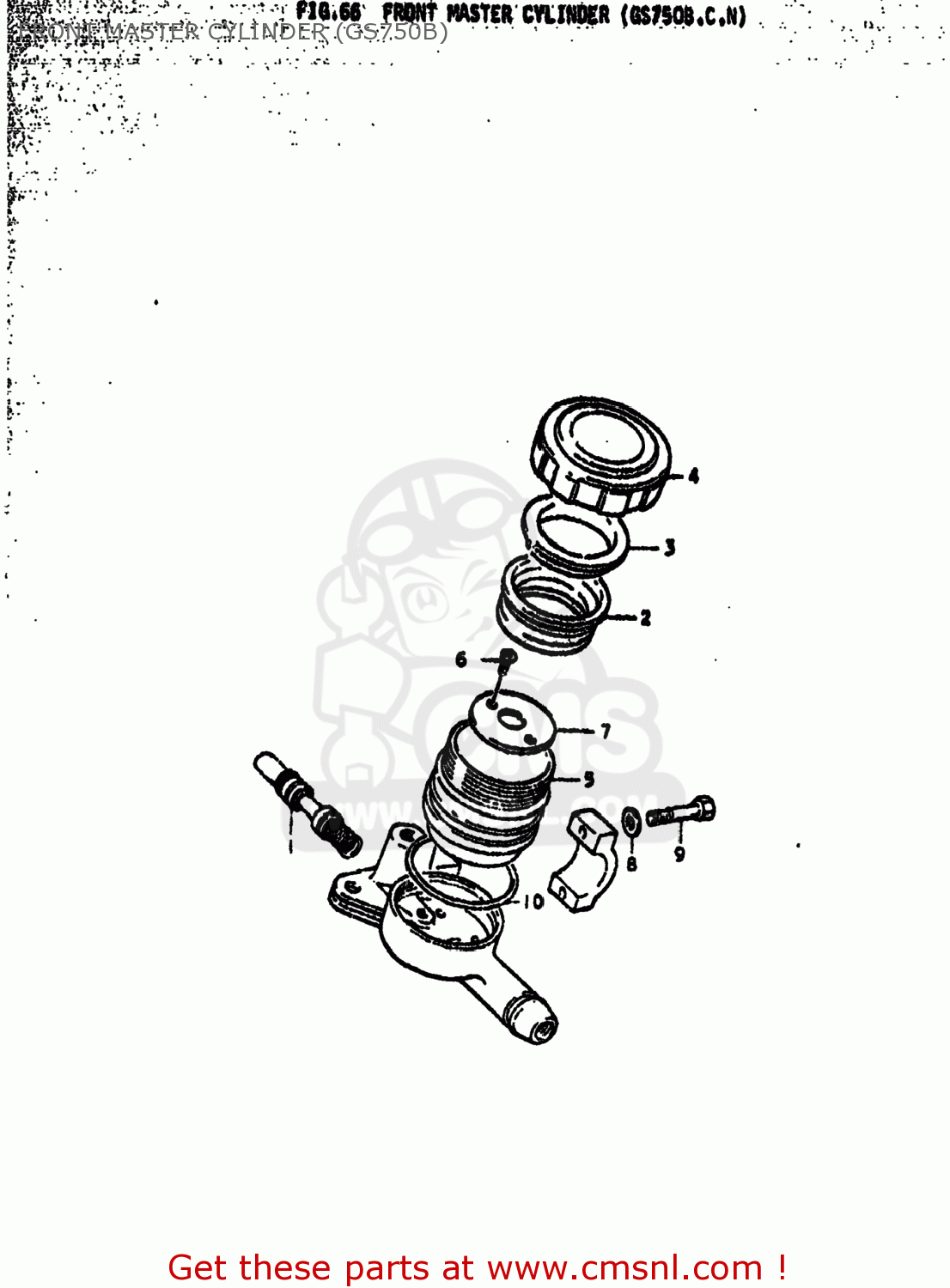FRONT MASTER CYLINDER (GS750B) GS750EC 1978 (C) USA (E03)