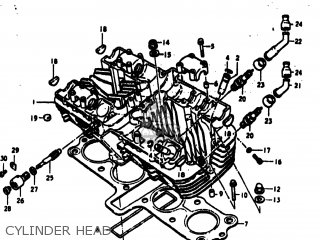 CYLINDER HEAD - GS750EC 1979 (N) USA (E03)