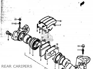 REAR CARIPERS - GS750EN 1977 (B) USA (E03)