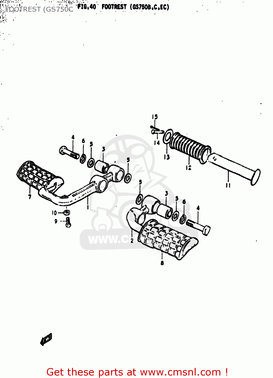 FOOTREST (GS750C GS750EN 1978 (C) USA (E03)