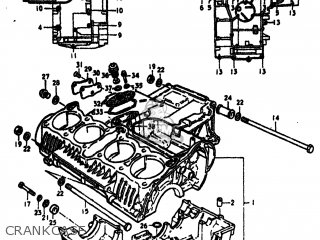 CRANKCASE - GS750EN 1978 (C) USA (E03)
