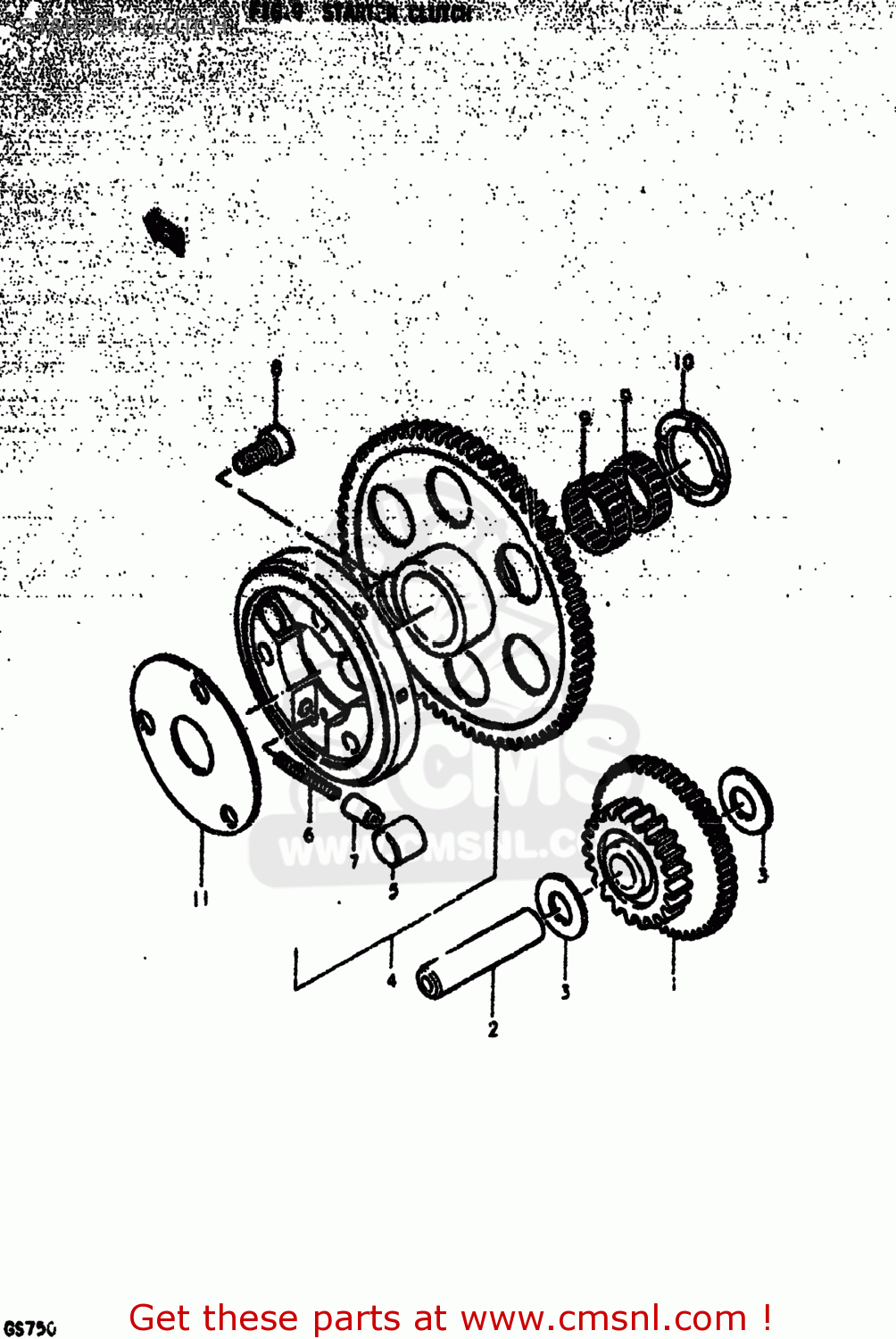 STARTER CLUTCH GS750EN 1979 (N) USA (E03)