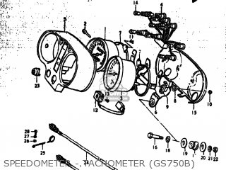 SPEEDOMETER - TACHOMETER (GS750B) - GS750EN 1979 (N) USA (E03)