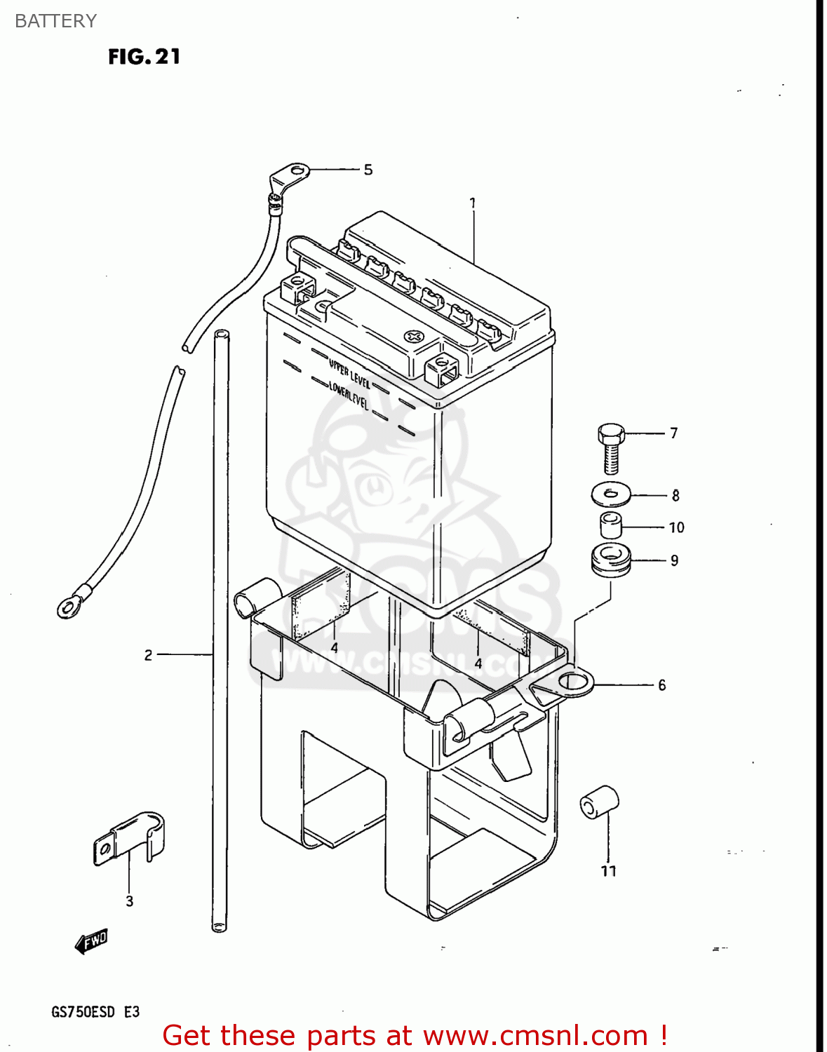 BATTERY GS750ES 1983 (D) USA (E03)