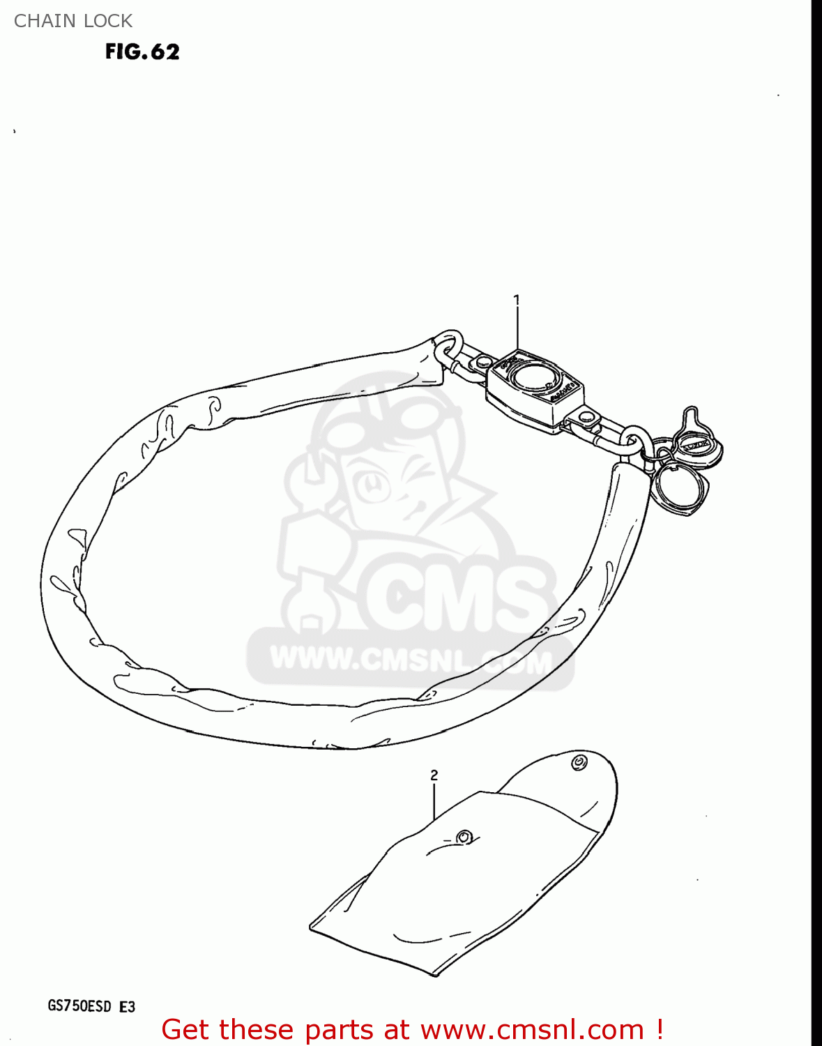 CHAIN LOCK GS750ES 1983 (D) USA (E03)