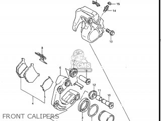 FRONT CALIPERS - GS750ES 1983 (D) USA (E03)