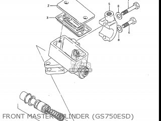 FRONT MASTER CYLINDER (GS750ESD) - GS750ES 1983 (D) USA (E03)