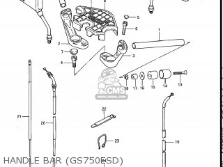 HANDLE BAR (GS750ESD) - GS750ES 1983 (D) USA (E03)