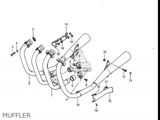 MUFFLER - GS750ES 1983 (D) USA (E03)