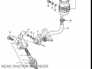 REAR MASTER CYLINDER - GS750ES 1983 (D) USA (E03)