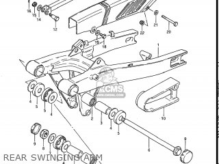 REAR SWINGING ARM - GS750ES 1983 (D) USA (E03)