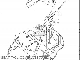 SEAT TAIL COVER (GS750ED) - GS750ES 1983 (D) USA (E03)