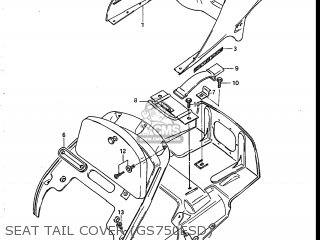 SEAT TAIL COVER (GS750ESD) - GS750ES 1983 (D) USA (E03)