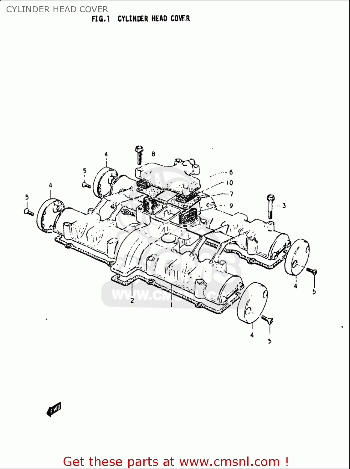 CYLINDER HEAD COVER GS750L 1979 (N) USA (E03)
